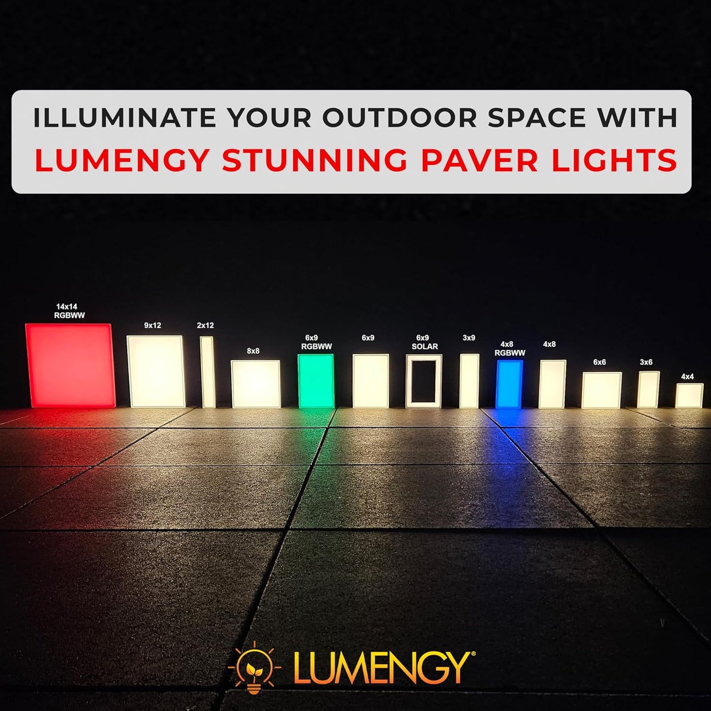 LUMENGY Paver Light 2×9 Inch (1.97 inch X 8.85 inch), 5000K Daylight Effect Glare-Free Illumination for Driveways, Pathways, Pool Deck & Patios,12V AC/DC, Waterproof & Drive-Over Rated