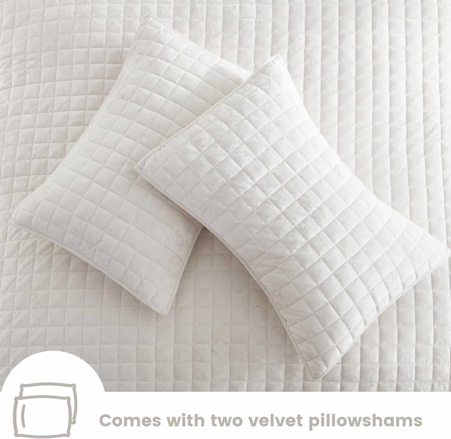 Secgo Twin Comforter Set for Bed - Velvet Quilts Twin Size, Black Bedspreads (68 * 86 Inch) with 2 Pillow Shams, Patchwork Reversible Lightweight Bedding