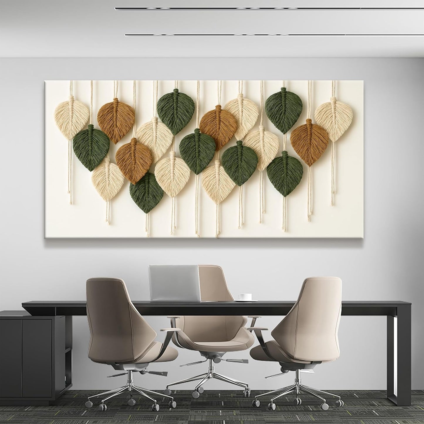 Tsomzxng Large Boho Wall Art Living Room Chic Home Wall Art Modern Multicolor Leaves Feather Canvas Wall Art Decor Picture For Bedroom Apartment Kitchen Ready To Hang 29" W X 58" L