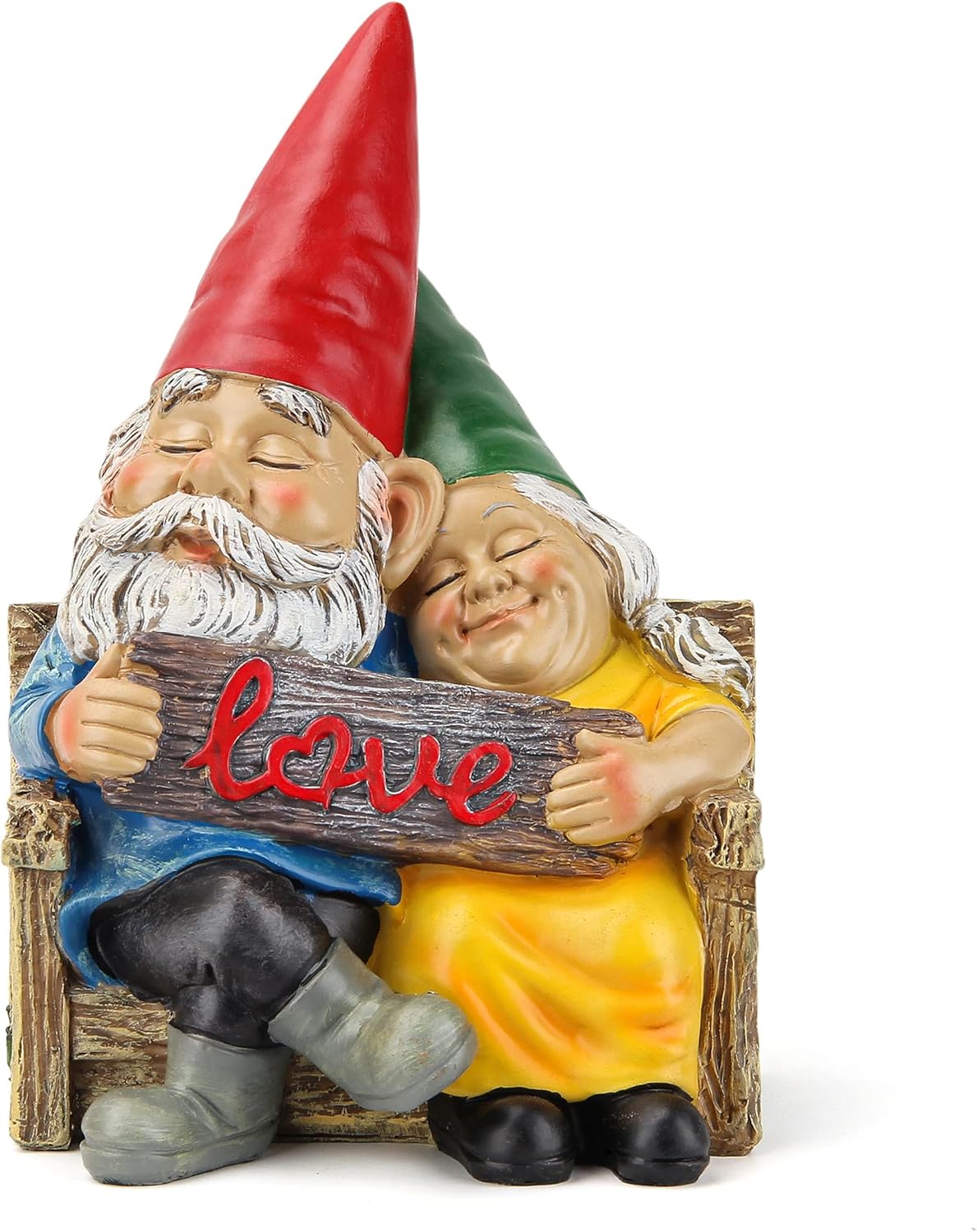 Garden gnome statue for outdoor decor,Couple in love gnomes figurine for patio lawn yard garden outdoor decoration,garden sculptures & statues,knome romantic indoor ornament forever lover gift