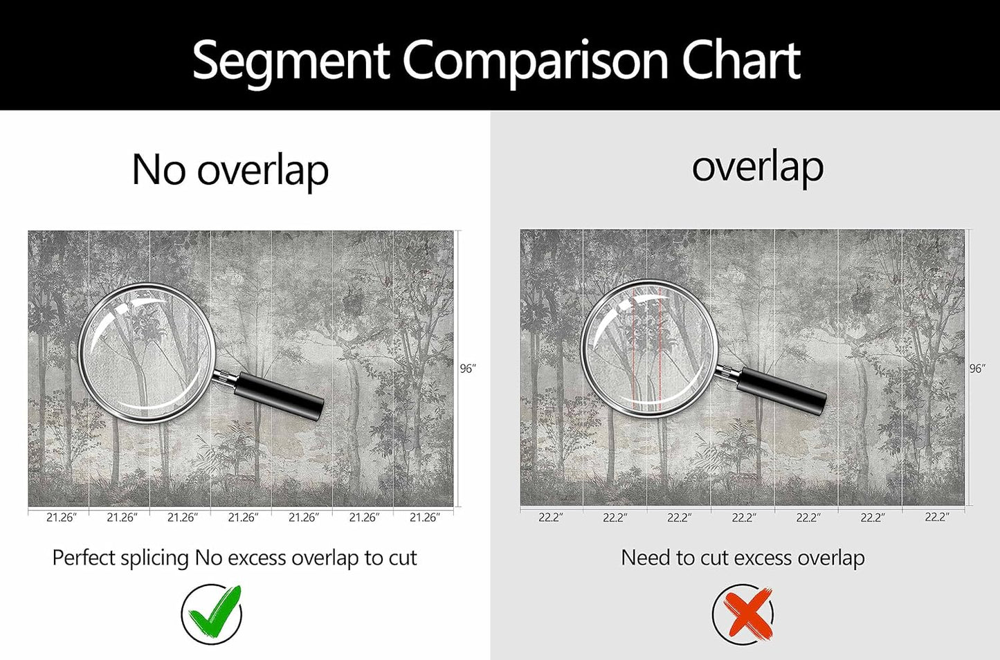 WFBHUA-Vintage Forest Woodland Mural Wallpaper Gray Old Wall Tree Wallpaper for Bedroom Living Room(Not Peel and Stick)