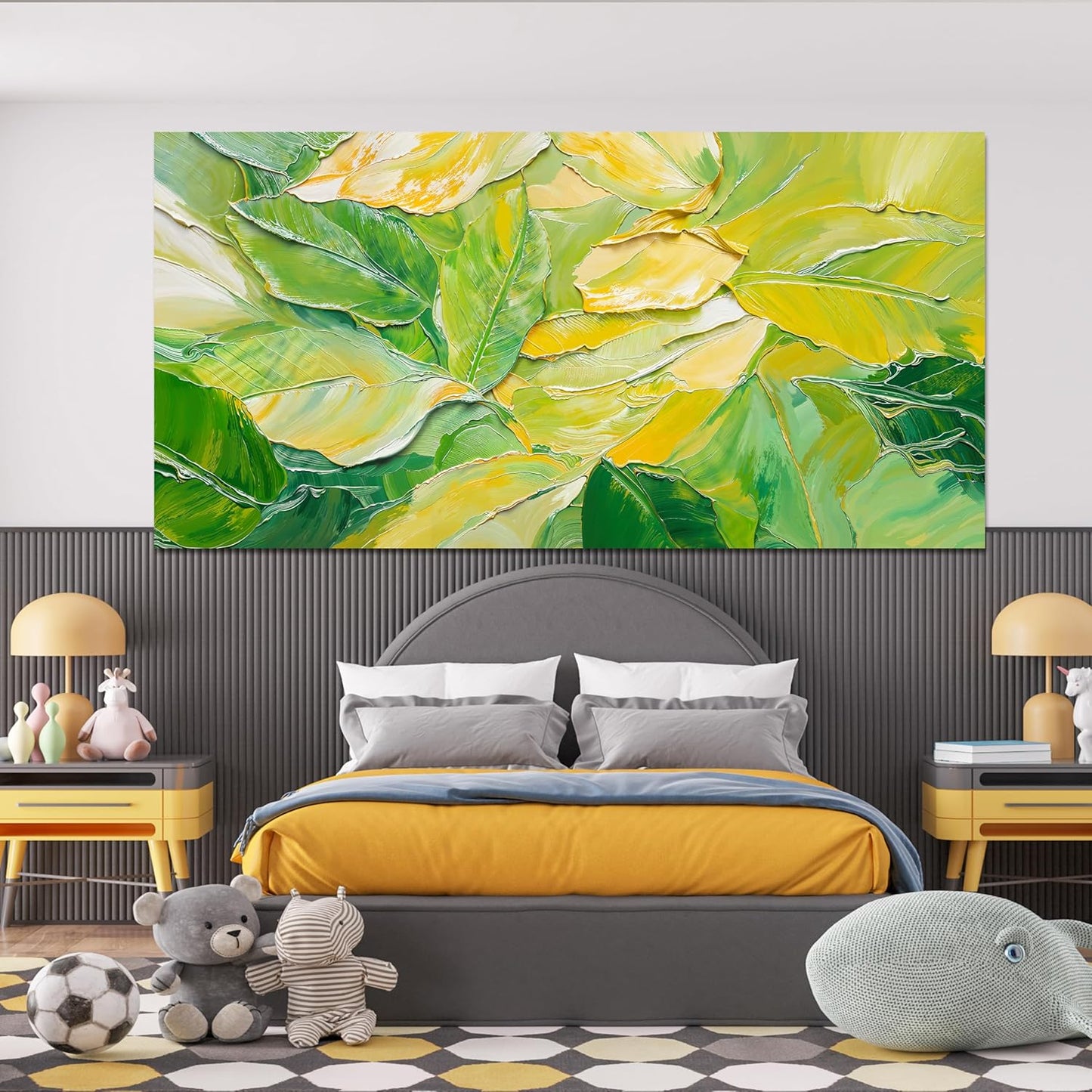 Canvas Oversized Wall Art Decor Large Wall Art Pictures for Living Room Artwork for Walls Abstract Green Wall Art Prints Abstract Canvas Art Wall Decor Bedroom Home Aesthetic Wall Art Decorations 29"X58"