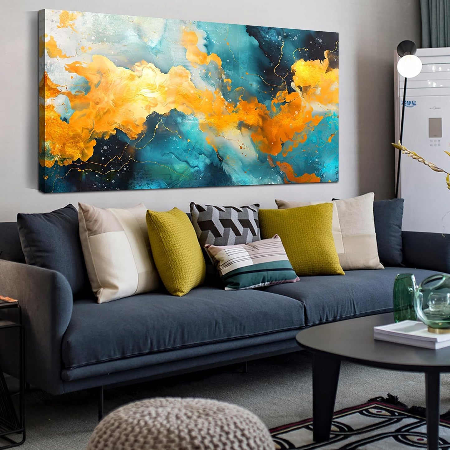 LAOTOART Colorful Wall-Art - Large Abstract Canvas Wall-Art - Paintings for Wall Decorations Ready to Hang Size 29" x 59"