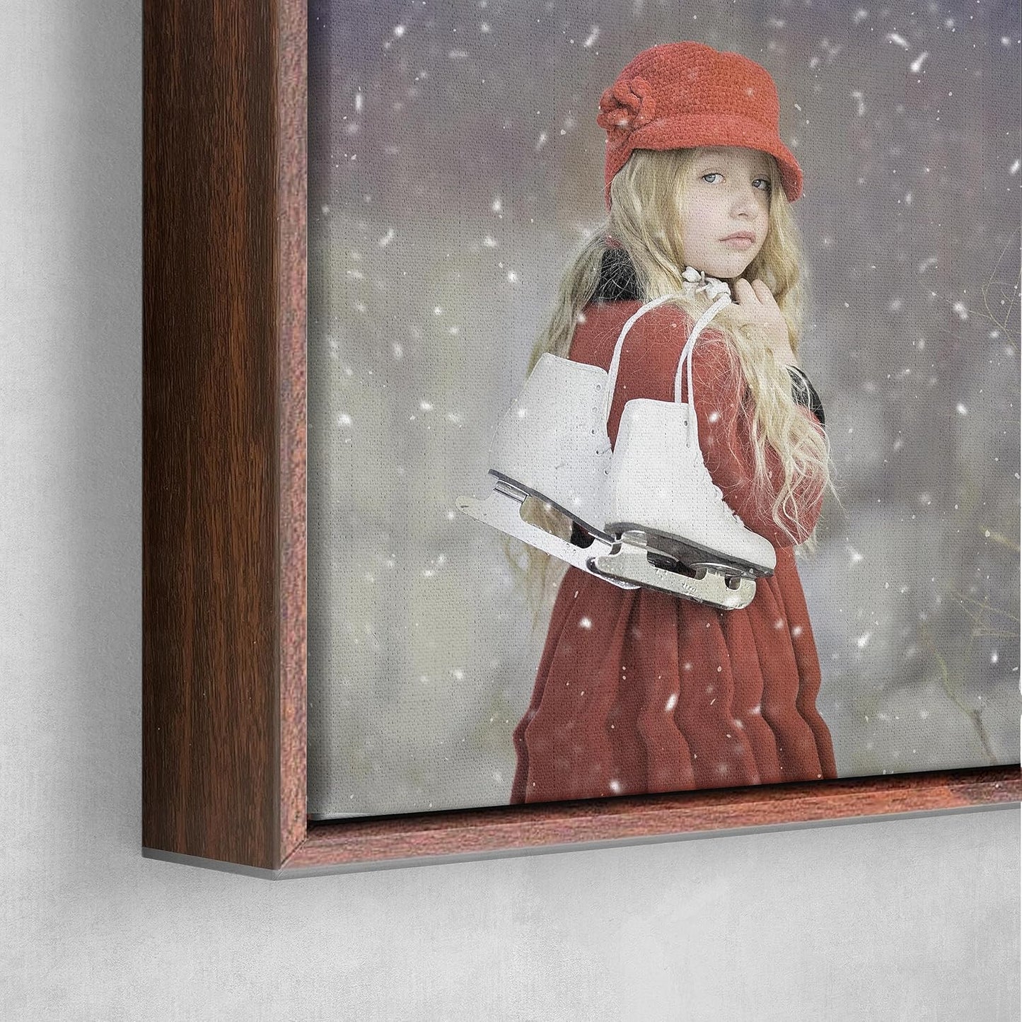 Personalized Custom Canvas Prints: Photo On Canvas (Dark Brown, 18X24) Transform Your Photos into Stunning Framed Wall Art Digitally Printed Photo To Canvas Ideal for Home Decor, Gifts Keepsakes.