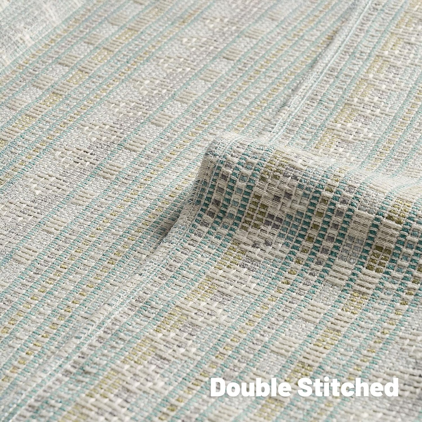 FUTEI Green Blue Decorative Throw Pillow Covers 20x20 Inch Set of 2,Soft Cozy Chenille Jacquard Textured Cushion Case,Boho Home Decor for Couch Bed Living Room