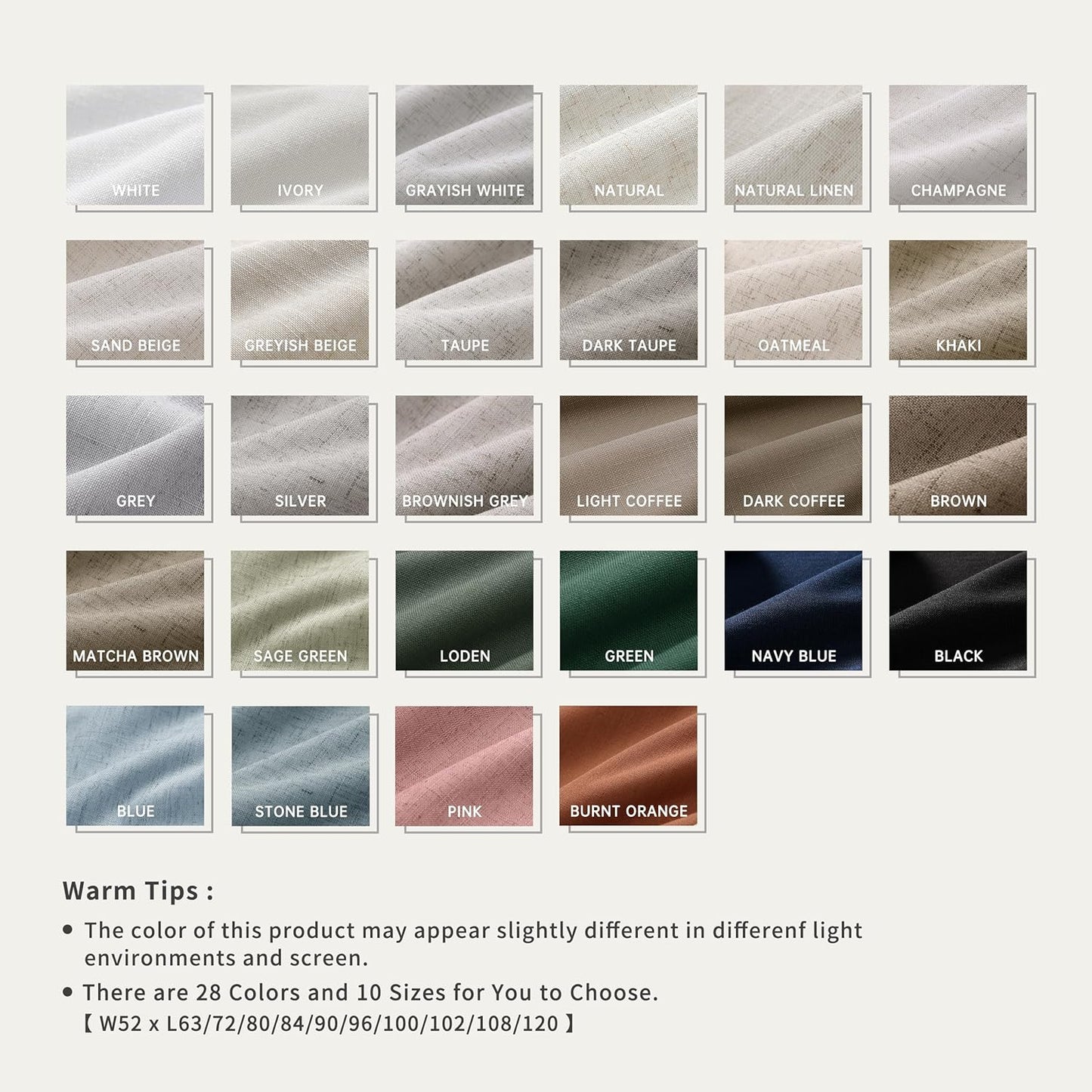 BOODII Oatmeal Linen 100% Blackout Curtains 100 Inch Extra Long Room Darkening Light Blocking Thermal Insulated Window Drapes Back Tab for Living Dining Room Nursery Natural Flax Linen Look Curtains