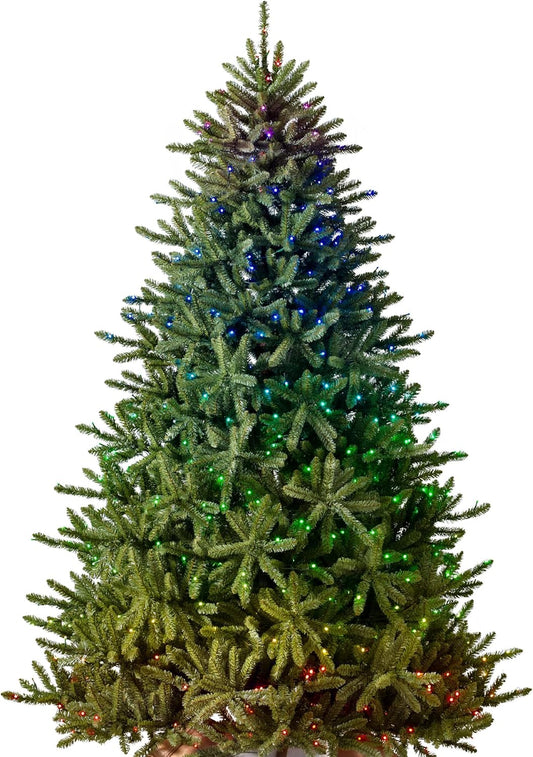 Balsam Hill 9.5ft Pre-Lit Classic Blue Spruce - Artificial Christmas Tree with 5,248+ Tips, Twinkly LED Smart Lights, Easy Plug System & Premium Stand for Indoor Holiday Decorating