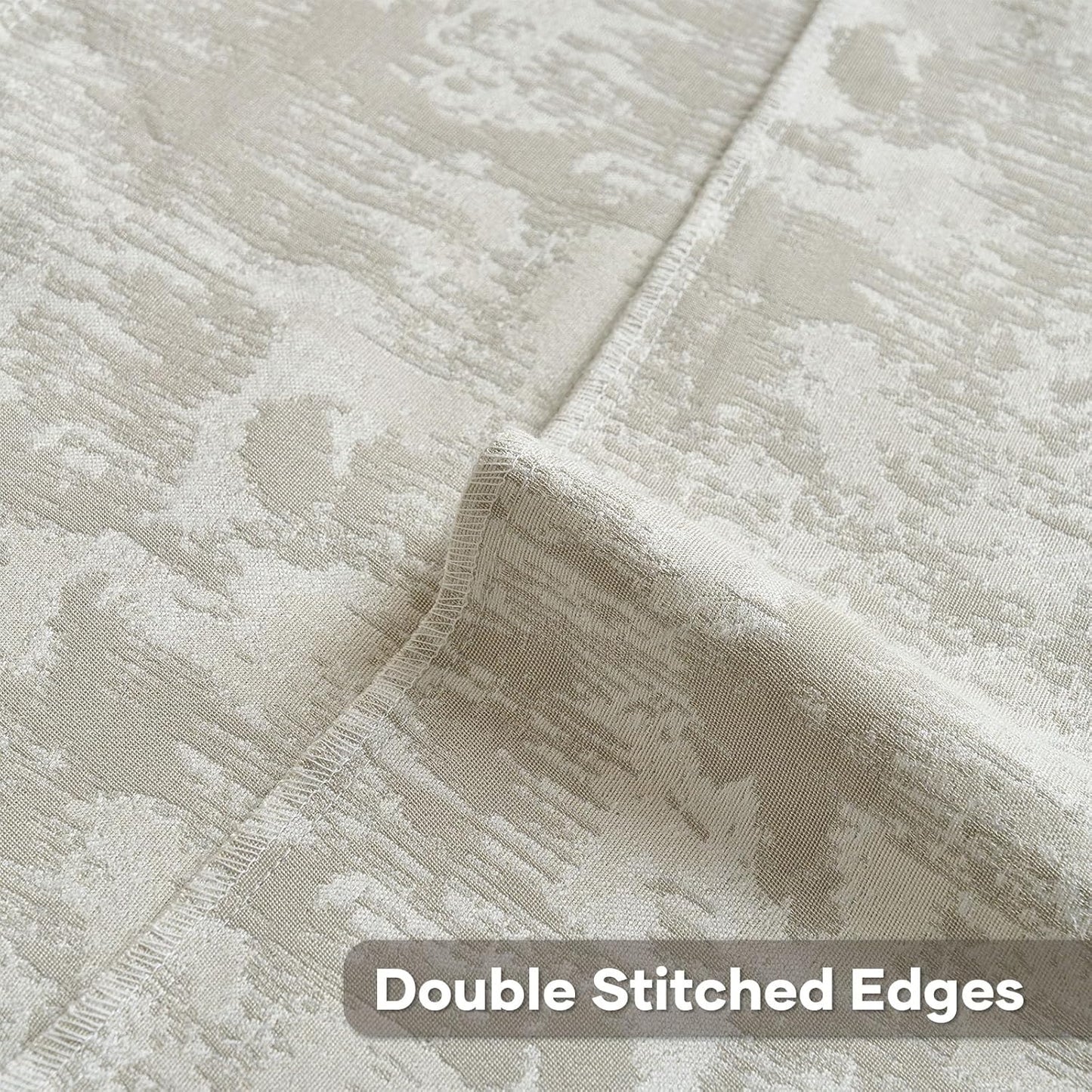 FUTEI Beige White Decorative Throw Pillow Covers 20x20 Inch Set of 2,Soft Faux Cashmere Jacquard - Textured & Cozy Cushion Case,Modern Home Decor for Couch Bed Living Room