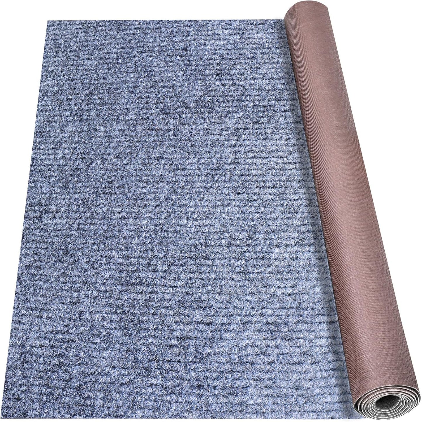 Marine Carpet,6 FT x 18 FT Blue-Gray Indoor Outdoor Carpet 0.2" Thick Boat Carpet with Water-Proof TPE Backing, Non-Slide Outdoor Marine Carpet Roll for Home, Patio, Porch, Deck