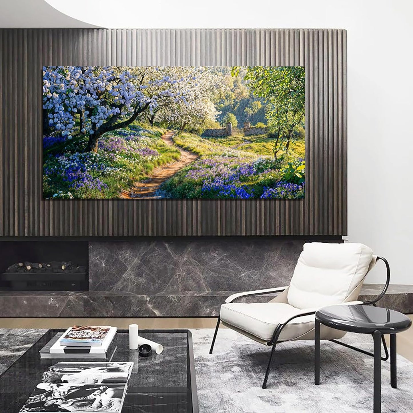 Canvas Wall Art Decor Large Modern Green Wall Art for Living Room Flower Tree Wall Art Prints Nature Art Work for Wall Decor Landscape Artwork for Walls Kitchen Bedroom Office Decor 24" X 48"