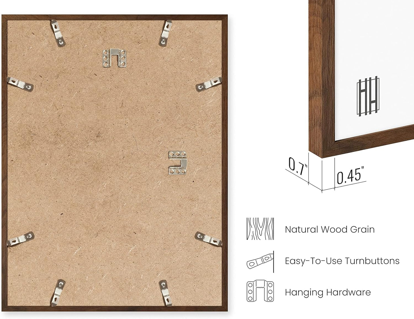 HAUS AND HUES Two 8x10, Two 11x14, Two 12x16 - Framed Walnut