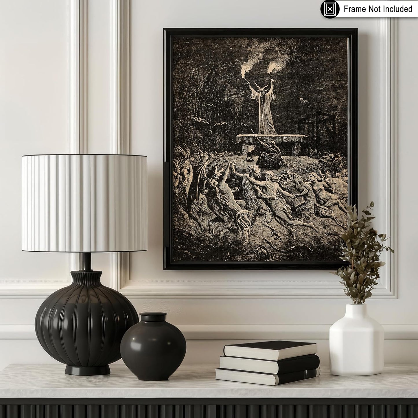 Poster Master Vintage Gustave Dore Poster - Retro Dance of Sabbath Print - Witchcraft Art - Halloween Art - Gift for Him & Her - Gothic Decor for Dorm, Living Room or Bedroom - 16x20 UNFRAMED Wall Art