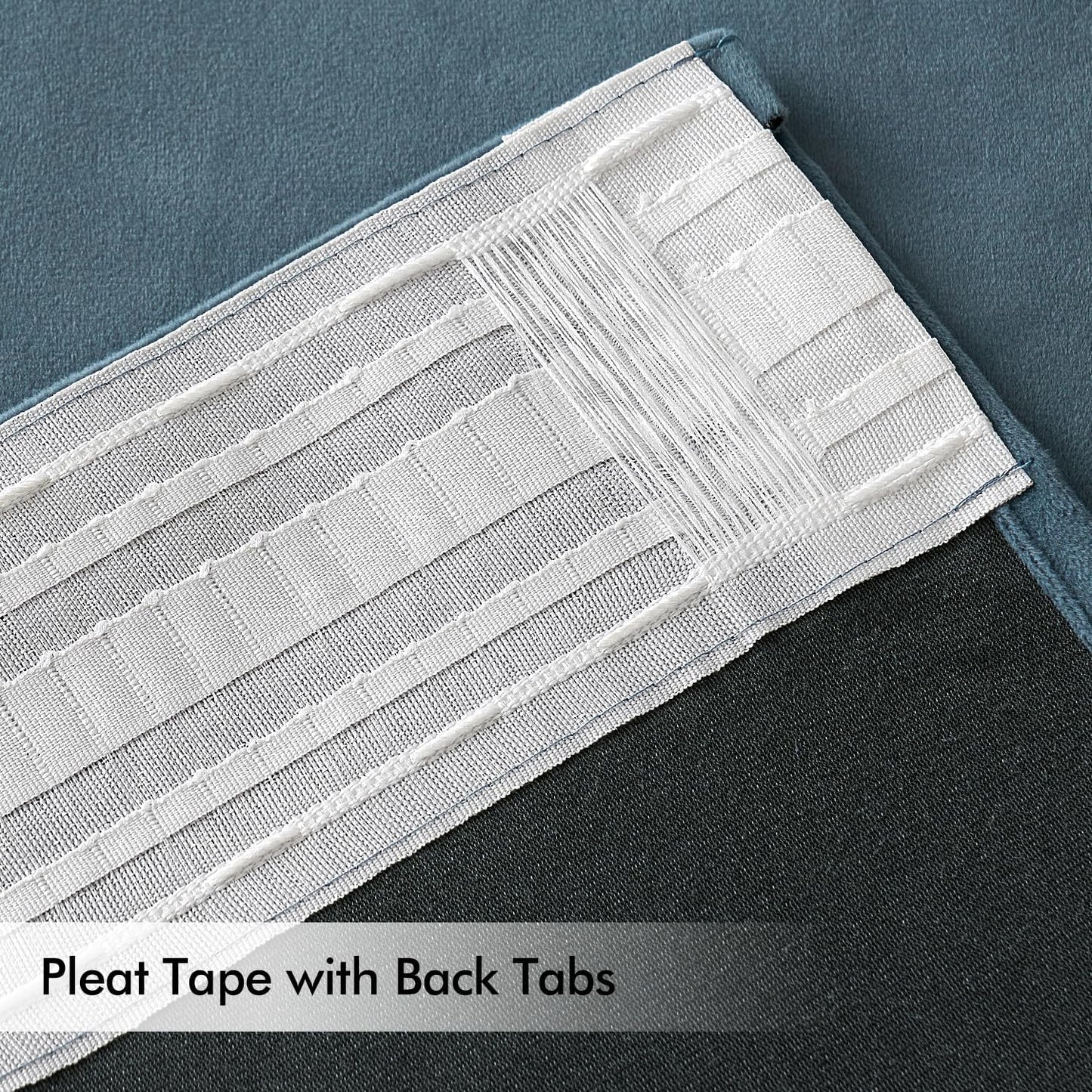 MIULEE Stone Blue Velvet Curtains 96 inches Long 2 Panels - Luxury Pinch Pleated Room Darkening Window Drapes for Bedroom Living Room Thermal Insulated Super Soft, Back Tab Rod Pocket Light Blue