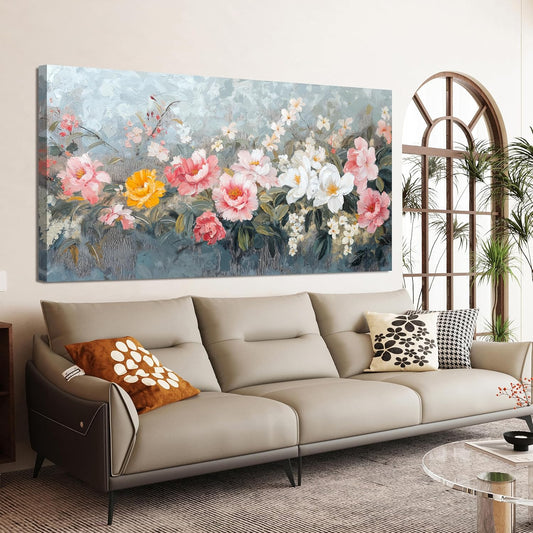 Canvas Wall Art Decor Colorful Flower Wall Art Decor Botanical Decor Wall Paintings Modern Wall Art For Living Room Artwork For Walls canvas prints For Bedroom Office Wall Hanging Decor 20" X 40"