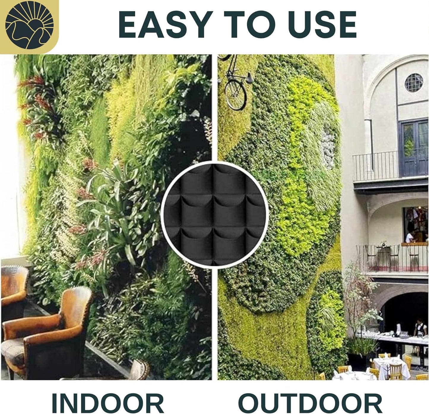 Vertical Wall Planter 64 Pockets Living Wall Garden