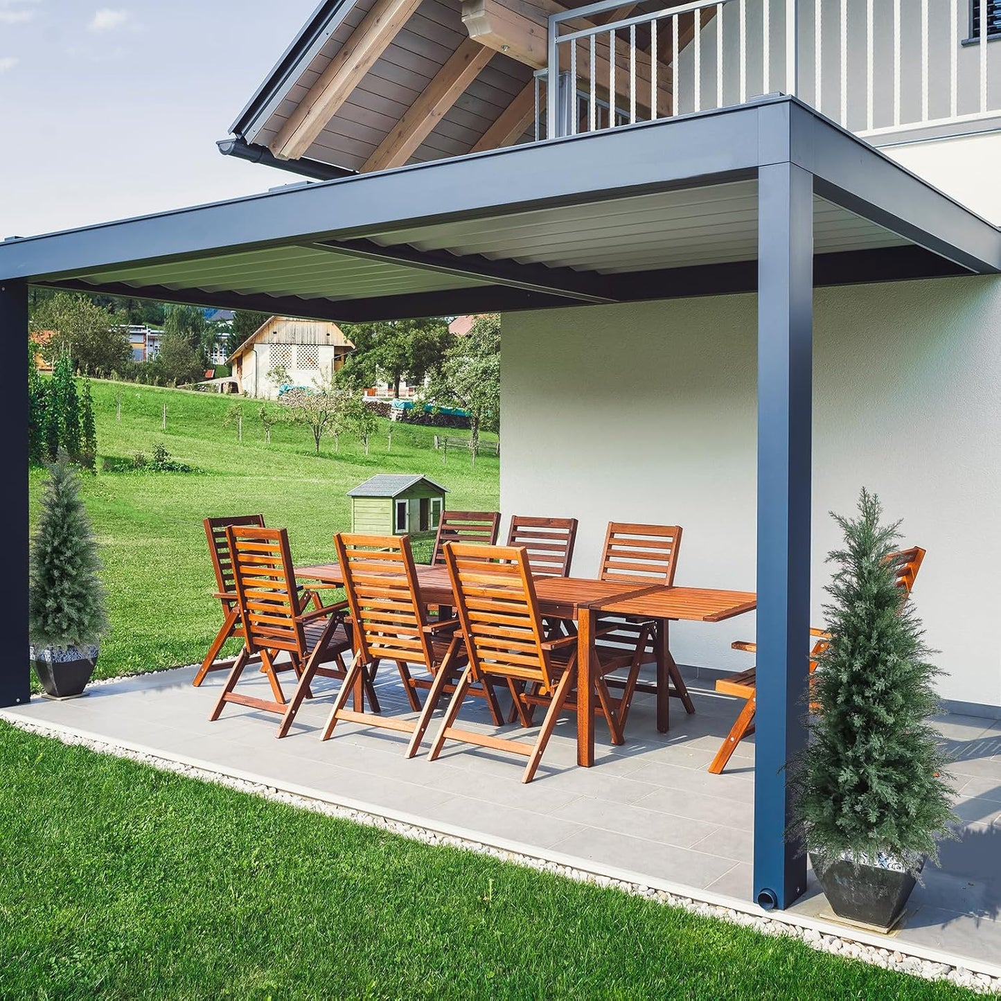 Artificial Cedar Topiary Trees 3FT Set of 2 Lifelike Faux Evergreen Cypress Bushes UV Resistant Outdoor Christmas Trees Realistic Potted Plants for Indoor Outdoor Decor