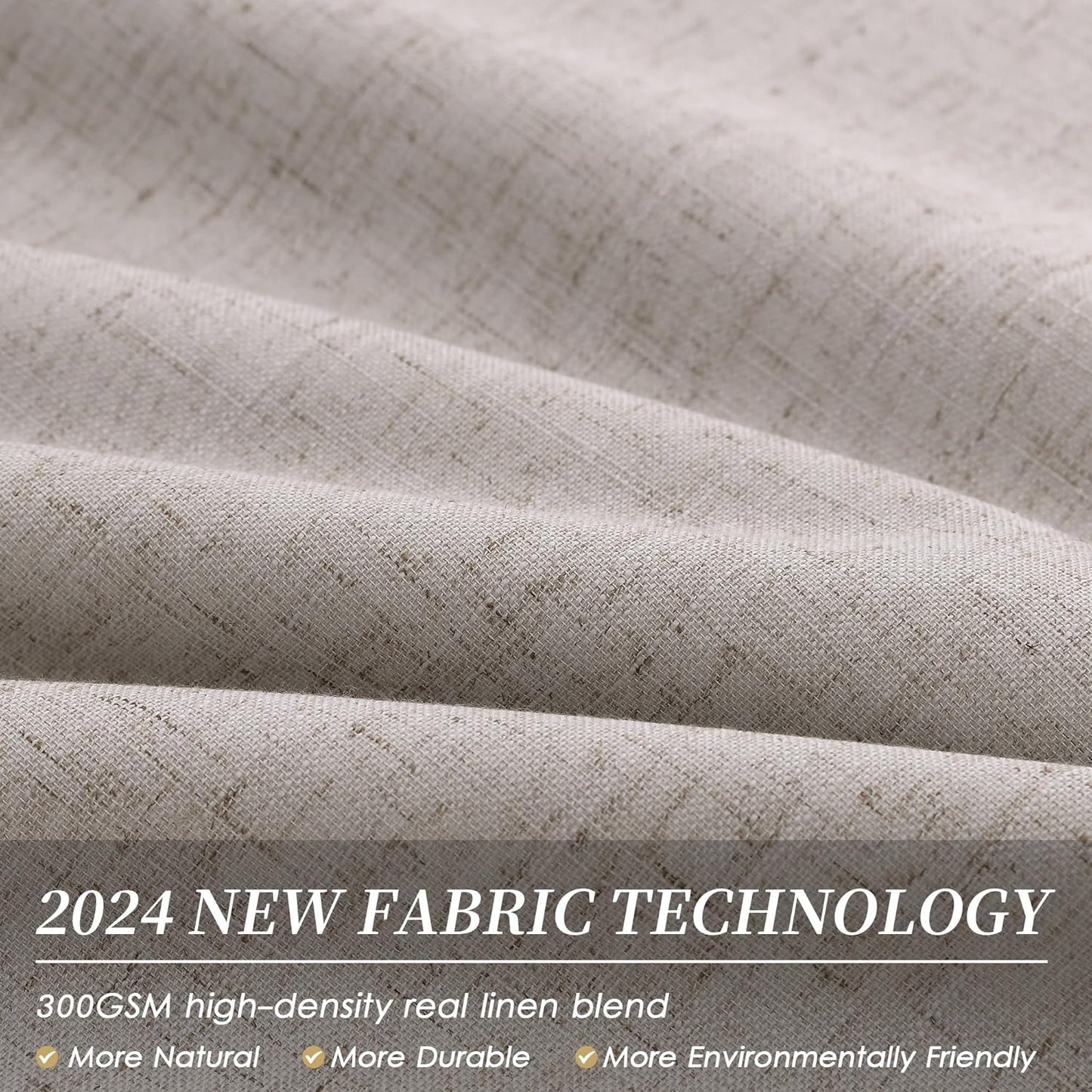 Blackout Curtains for Bedroom 80 Inch Length 2 Panels Set Room Darkening Linen Curtains Brownish Grey Black Out Curtain Neutral Thermal Insulated Living Room Winter Window Drapes Back Tab 52x80