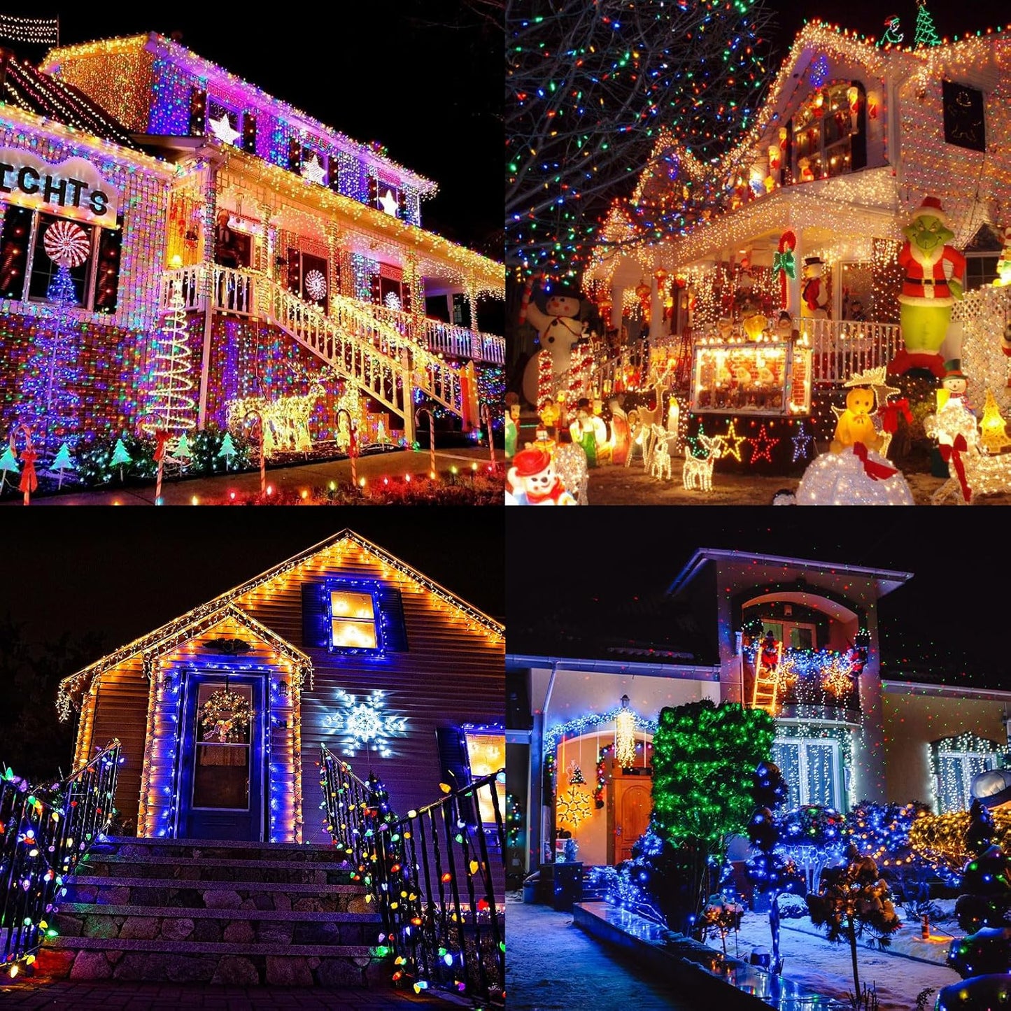 Multicolor Christmas Lights String 25FT 100 Count Incandescent Bulbs Mini Lights with Green Wire for Christmas Tree, Garland, Wedding, Party, Home, Indoor & Outdoor Festival Decoration