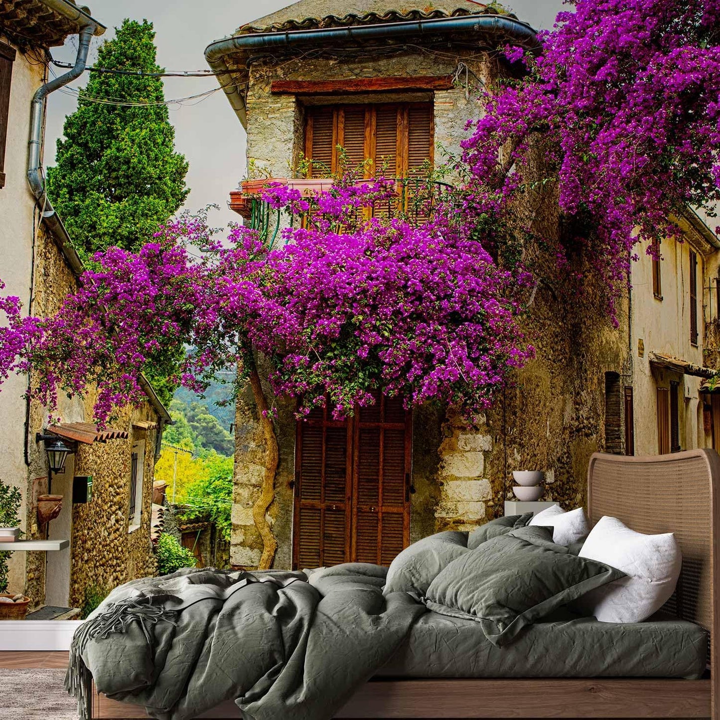 artgeist Wall Mural Peel and Stick Architecture 212x98 in - XXL Self-Adhesive Corner Wallpaper Removable Large Sticker Foil Angle Wallpaper Wall Decor Print Landscape Alley City d-B-0294-a-a