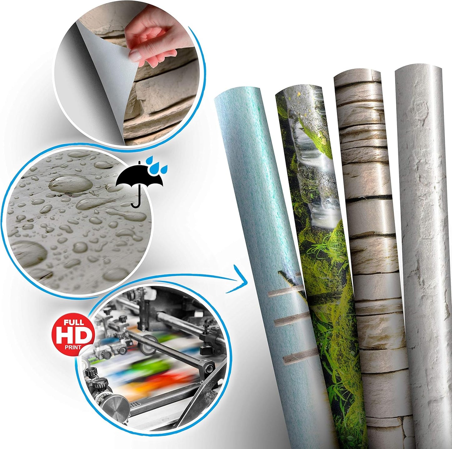 artgeist Wall Mural Nature 116x83 in - XXL Peel and Stick Self-Adhesive Wallpaper Removable Large Sticker Foil Wall Decor Print Picture Image Design Botanical Plants Jungle Leaves b-B-0594-a-a