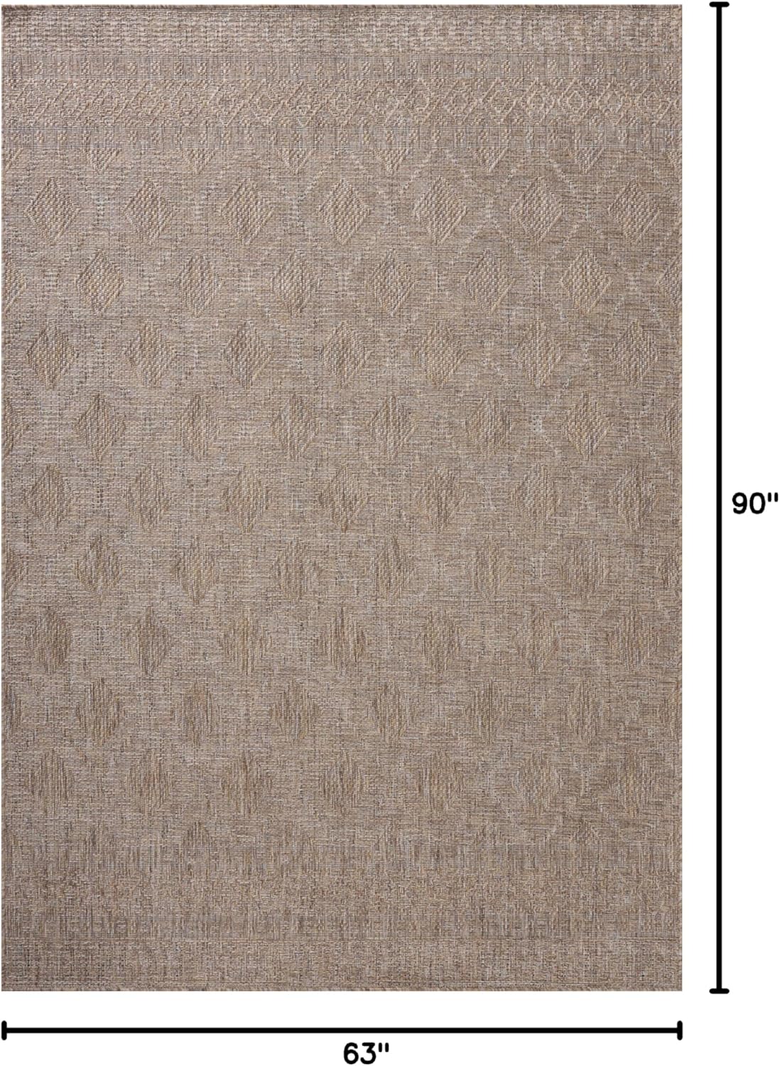 Loloi Amber Lewis Topanga Collection TOP-06 Natural/Mist 5'-3" x 7'-6" Indoor/Outdoor Area Rug