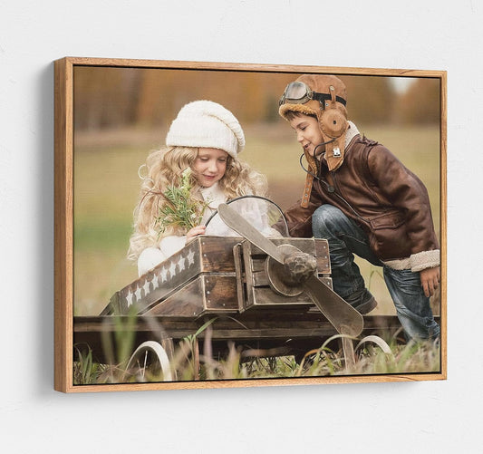 Personalized Custom Canvas Prints: Photo On Canvas (Light Brown, 16x16) Transform Your Photos into Stunning Framed Wall Art Digitally Printed Photo To Canvas Ideal for Home Decor, Gifts Keepsakes.