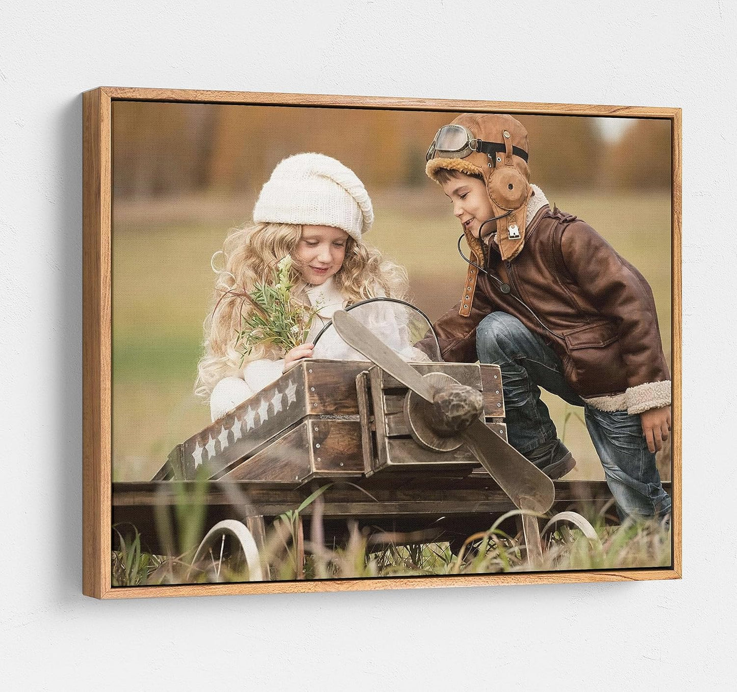 Personalized Custom Canvas Prints: Photo On Canvas (Light Brown, 16x20) Transform Your Photos into Stunning Framed Wall Art Digitally Printed Photo To Canvas Ideal for Home Decor, Gifts Keepsakes.