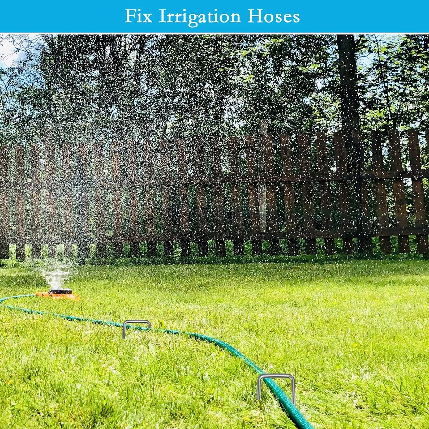 RAOOKIF 12 Inch Long Galvanized Garden Landscape Staples, 20/50/100/200Pcs Metal Stakes for Decoration, Fence, Lawn, Fabric Pins