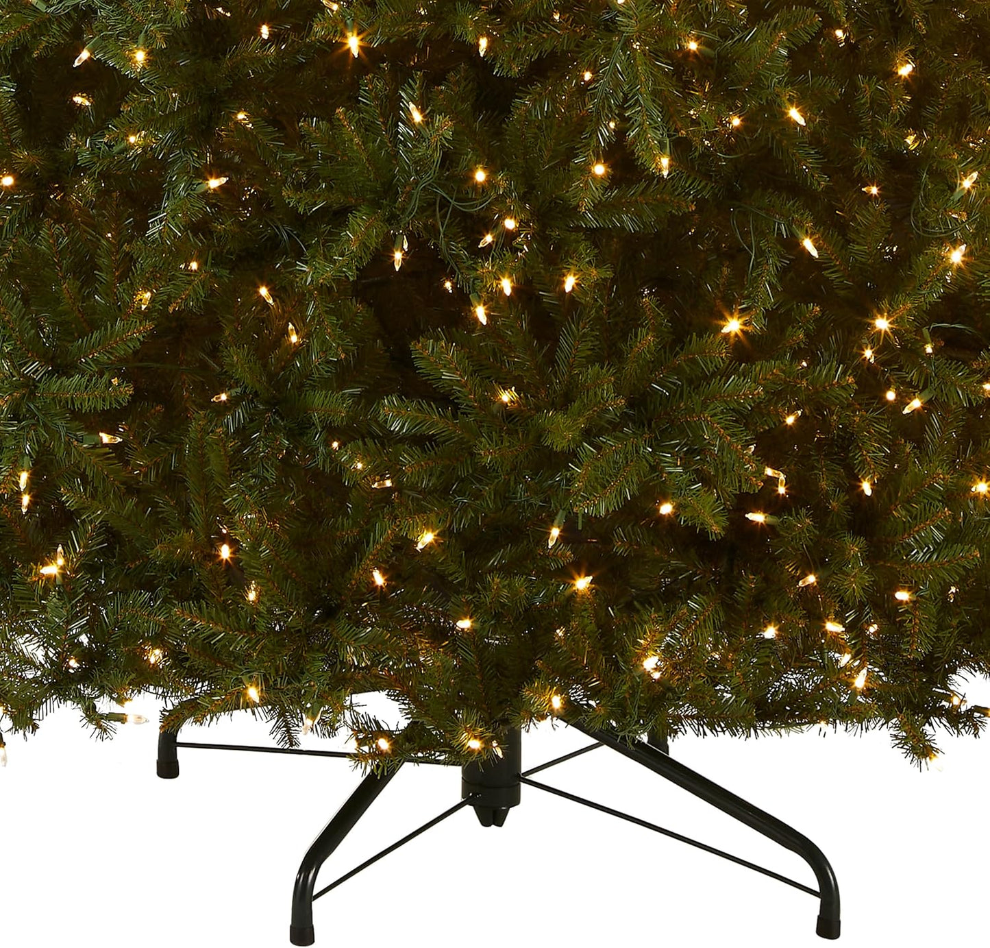 National Tree Company Pre-Lit Artificial Full Christmas Tree, Green, Dunhill Fir, Dual Color LED Lights, Includes PowerConnect and Stand, 10 Feet