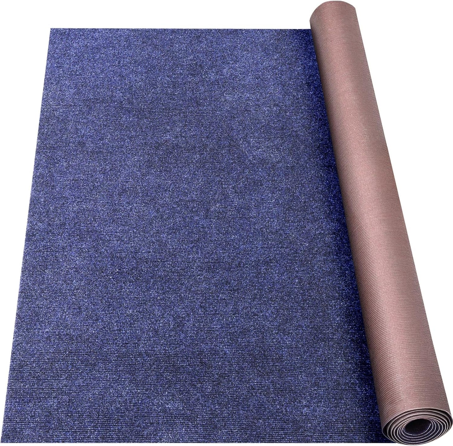 Marine Carpet,5 FT x 10 FT Deep Blue Indoor Outdoor Carpet 0.2" Thick Boat Carpet with Water-Proof TPE Backing, Non-Slide Outdoor Marine Carpet Roll for Home, Patio, Porch, Deck