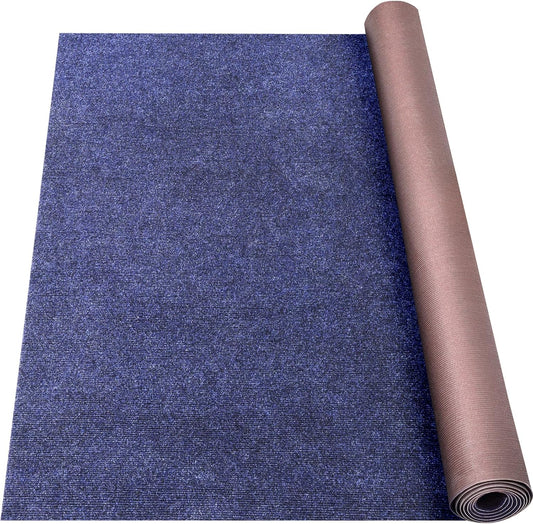 Marine Carpet,6 FT x 18 FT Deep Blue Indoor Outdoor Carpet 0.2" Thick Boat Carpet with Water-Proof TPE Backing, Non-Slide Outdoor Marine Carpet Roll for Home, Patio, Porch, Deck