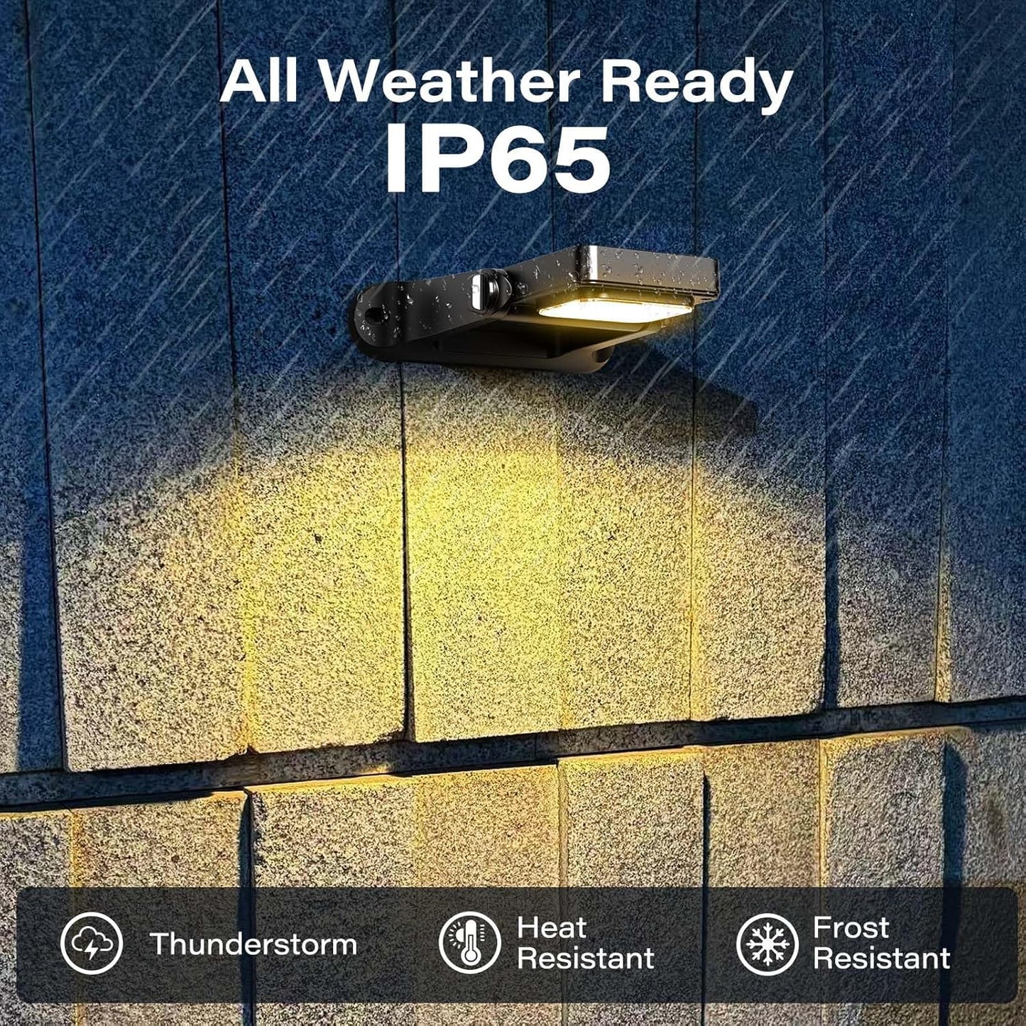 200LM Solar Wall Lights Outdoor 6 Colors, 2200mAh Long Lasting Solar Powered Deck Lights, 360° Adjustable Porch Light IP65 Waterproof, Glass Panel Fence Light for Gutter, Step, 2 Pack