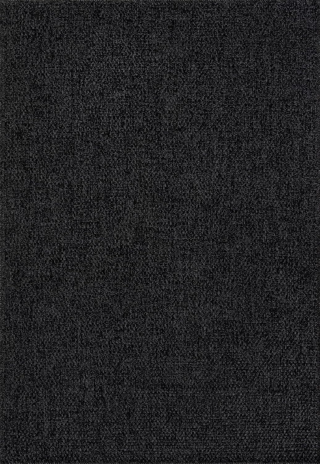 CAMILSON Easy Jute Rug 9x12, Indoor Outdoor Dark Gray Black Farmhouse Area Rugs for Living Room Patio and Kitchen Rug Solid Boho Woven Design Easy-Cleaning Washable Outside Carpet Alfombras (9 x 12)