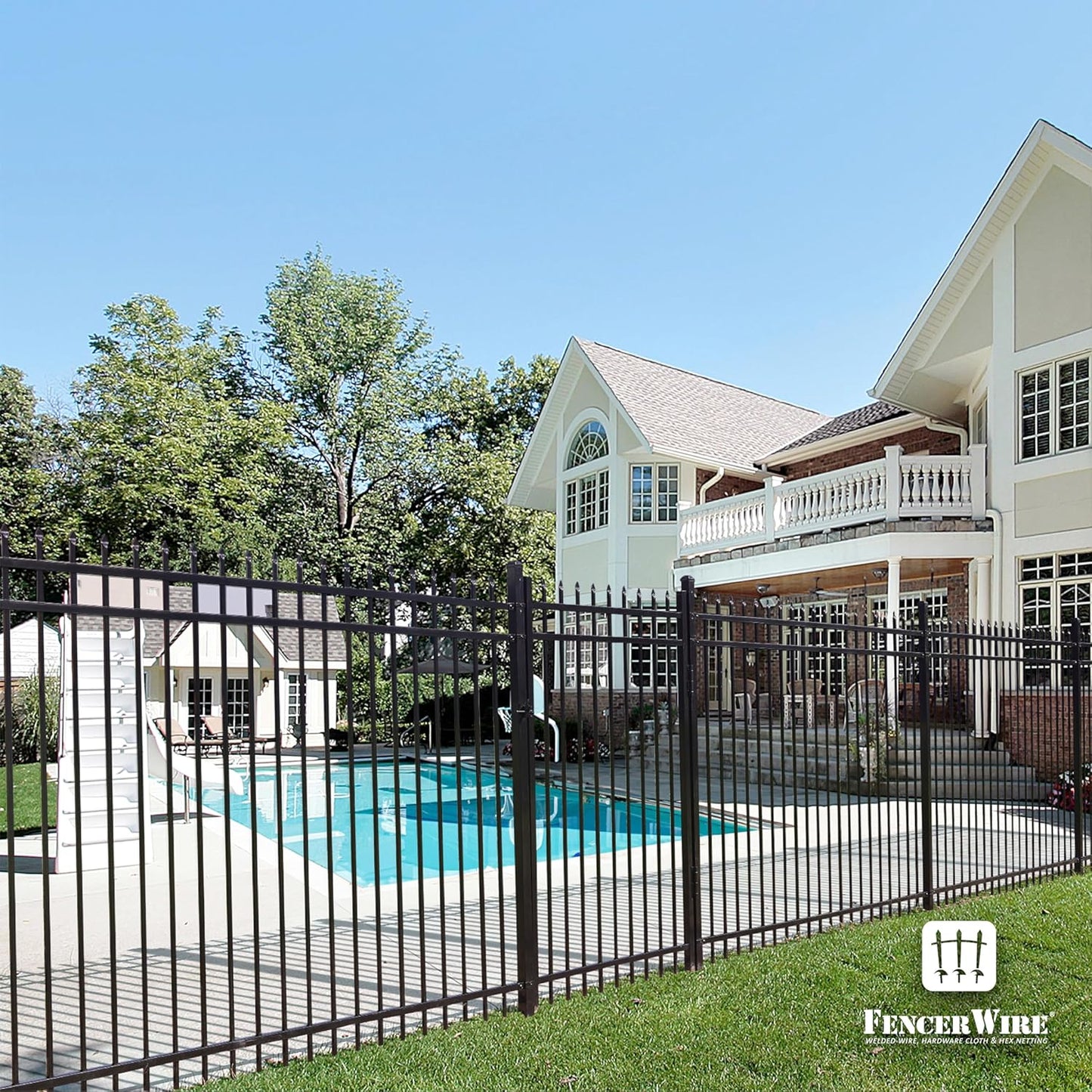 Fencer Wire Heavy Duty Garden Fence Bracket Set, 10 Pieces Metal Steel Connectors for Post and Panel Connection, Accessories of Metal Fencing Border