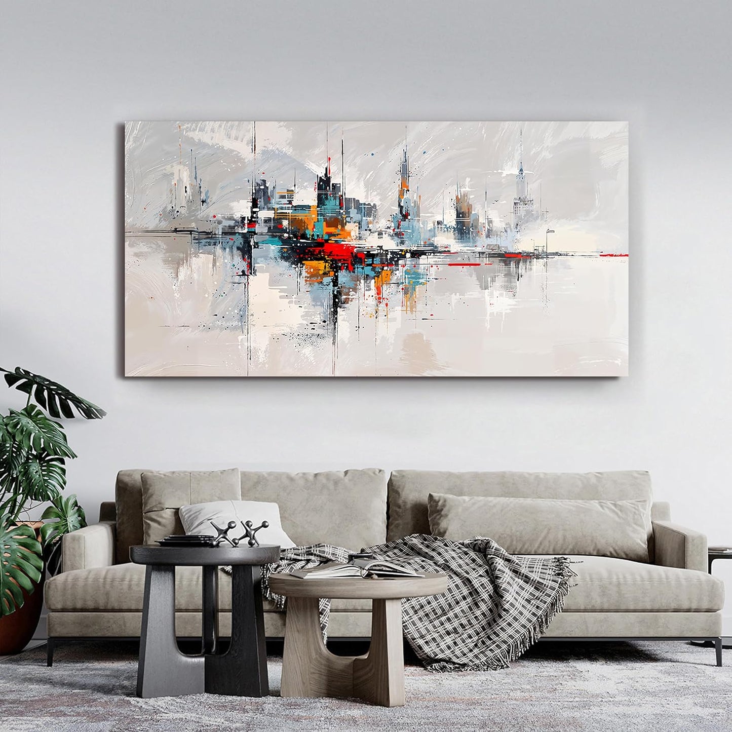 Abstract Wall Art Decor Wall Art Pictures for Living Room Abstract Canvas Art Wall Decor Modern Colorful Wall Art Prints Contemporary Large Wall Art Decorations Bedroom Office Decor 29" X 58"