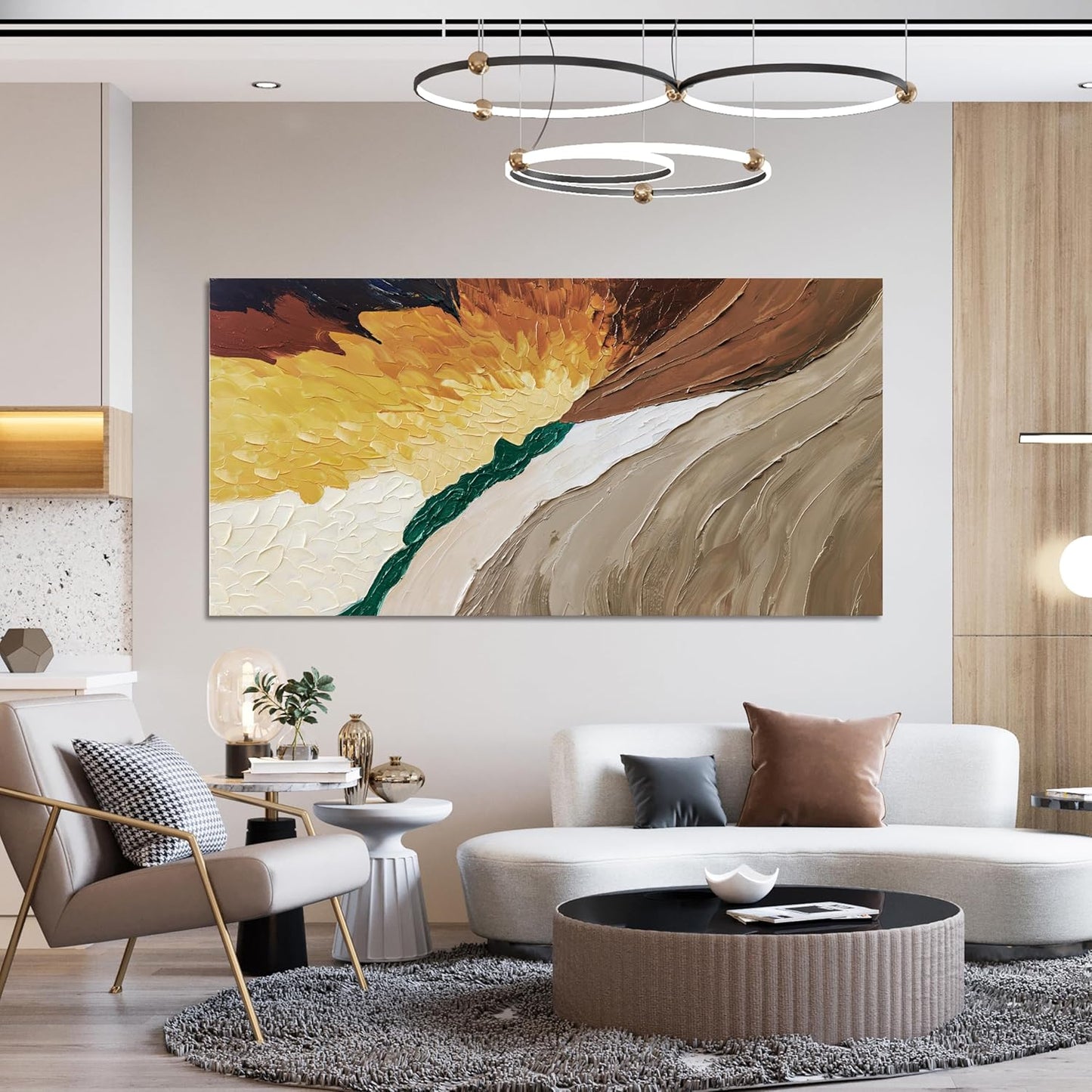 AIXMGSJS Canvas Wall Art Decor Wall Art Pictures for Living Room Canvas Art Wall Decor Abstract Colorful Wall Art Prints Modern Green Wall Art Abstract Artwork for Walls Home Office Decor 20" X 40"