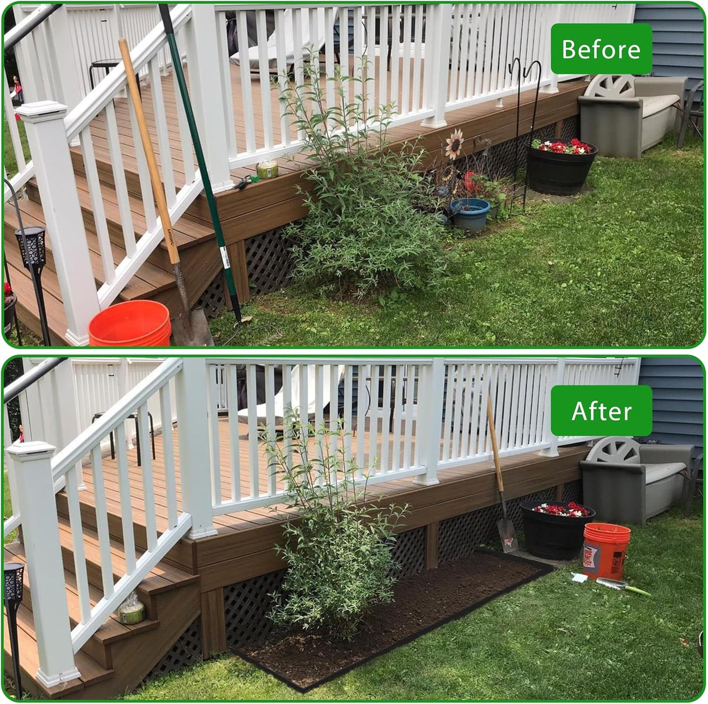 Garden Edging Border,Plastic Edging for Landscaping,Flower Bed, Paver and Lawn Edging Border (4Inchx100FT-2, Black)