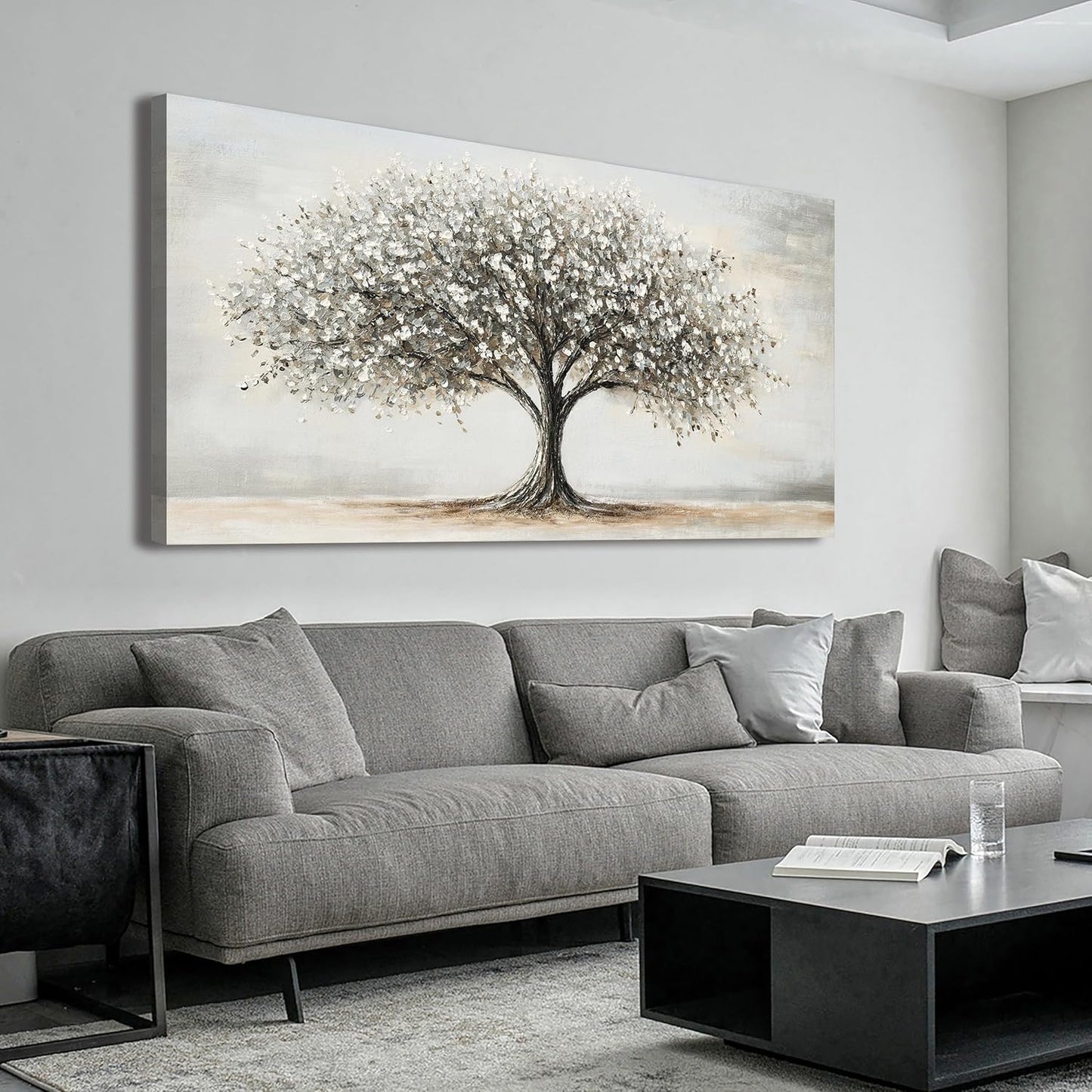 Canvas Wall Art Decor Tree of Life Art Modern Black and White Art Prints Canvas Art Wall Decor Artwork for Walls Decorations Pictures for Living Room for Home Office Wall Decor 20"X40"
