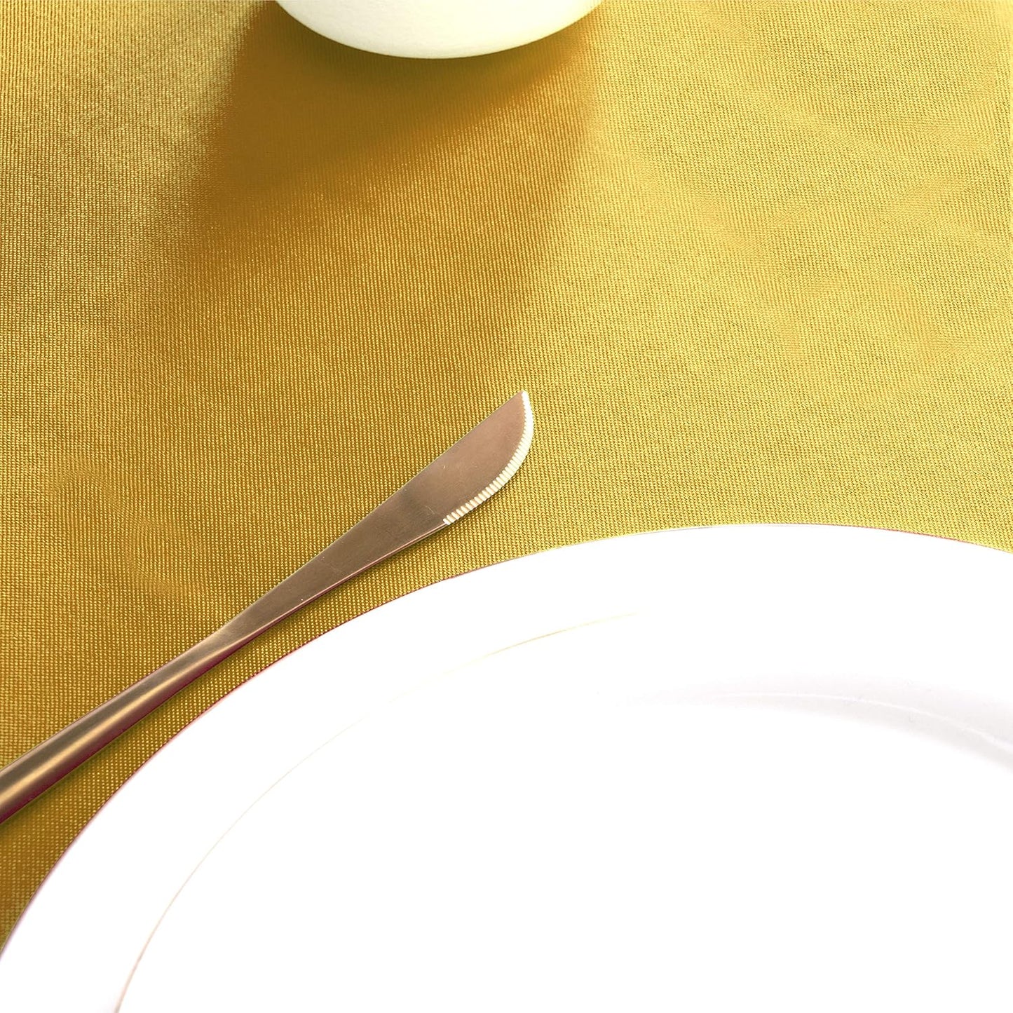 sancua Rectangle Tablecloth - 60 x 120 Inch - Stain and Wrinkle Resistant Washable Polyester Table Cloth, Decorative Fabric Table Cover for Dining Tables, Buffet Parties and Camping, Yellow